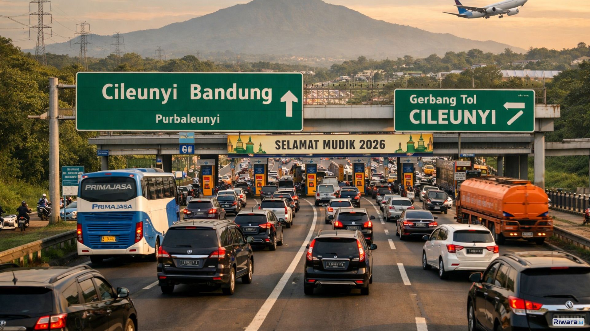 Kendaraan memadati Gerbang Tol Cileunyi menuju Bandung saat arus mudik Lebaran 2026 mulai meningkat. PT Jasa Marga mencatat kenaikan volume lalu lintas di sejumlah ruas tol wilayah Jabodetabek dan Jawa Barat menjelang libur Lebaran. (Ilustrasi)